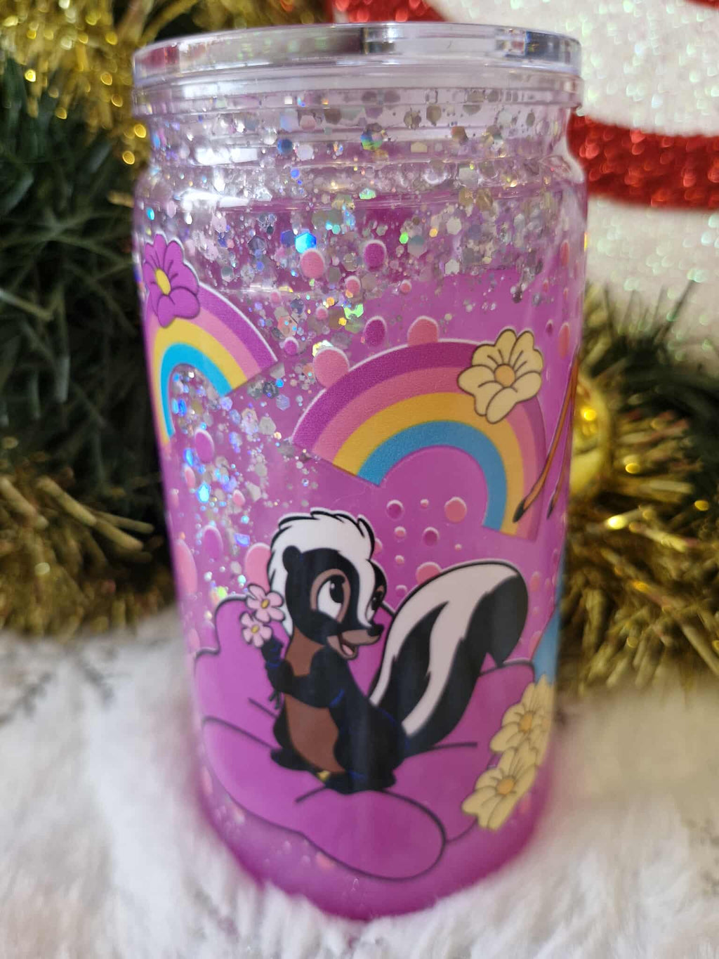 🌼🦌 Tumbler 470 ml – Bambi Kawaii dans la Forêt Enchantée ✨