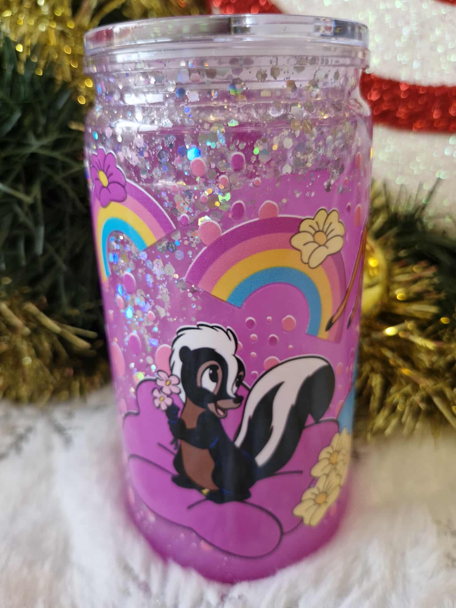🌼🦌 Tumbler 470 ml – Bambi Kawaii dans la Forêt Enchantée ✨