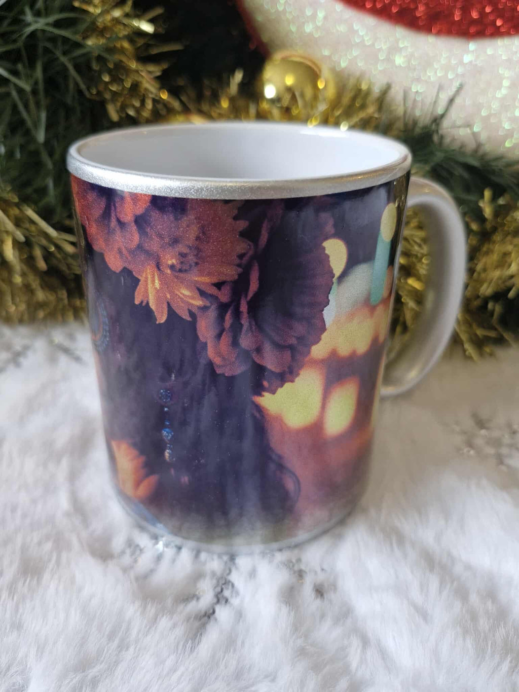 Mug argenté – La Catherina Dia de los Muertos 🌹💀✨