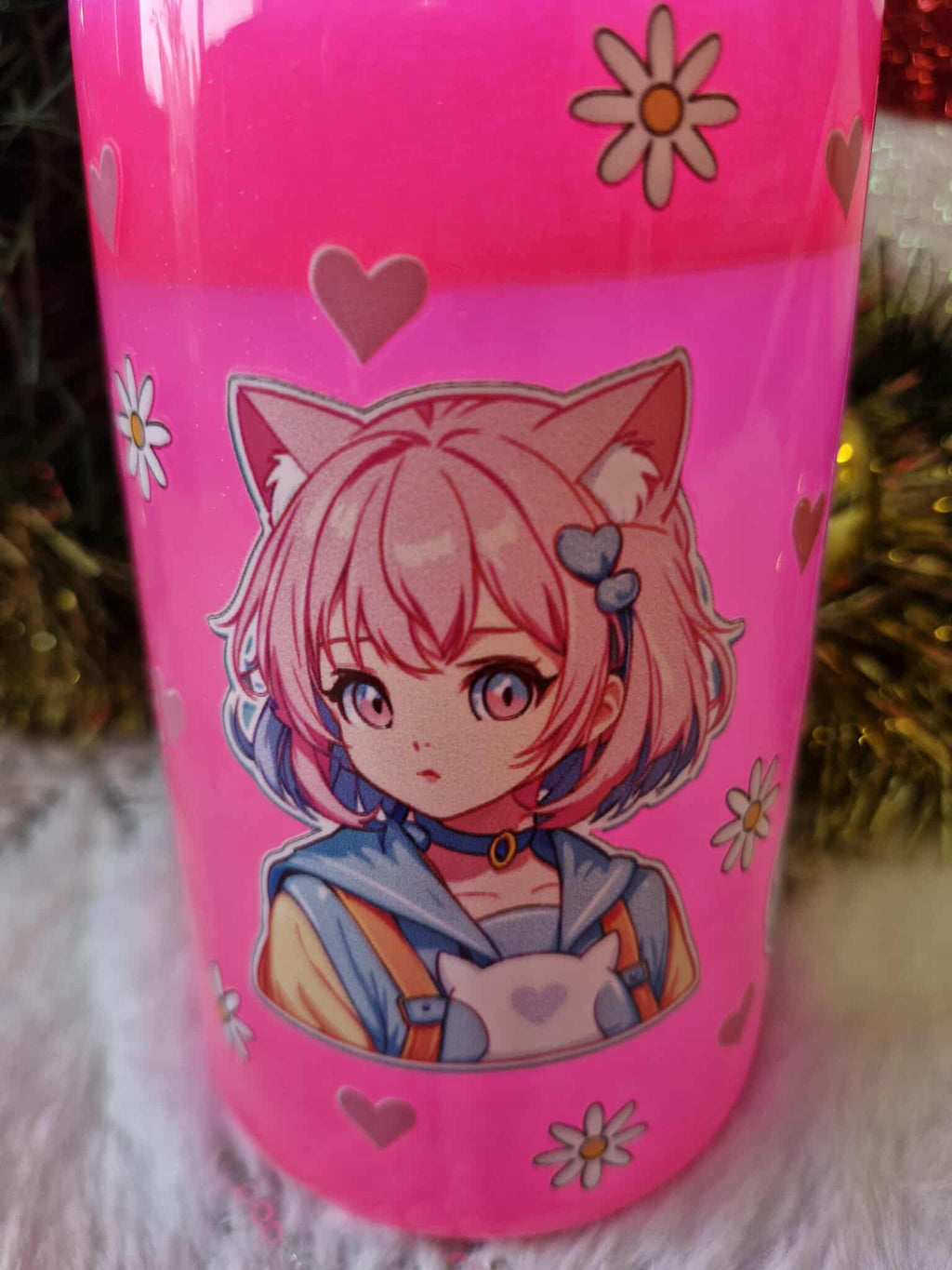 🌙 Tumbler Phosphorescent Kawaii – 470 ml | Brille dans le noir !