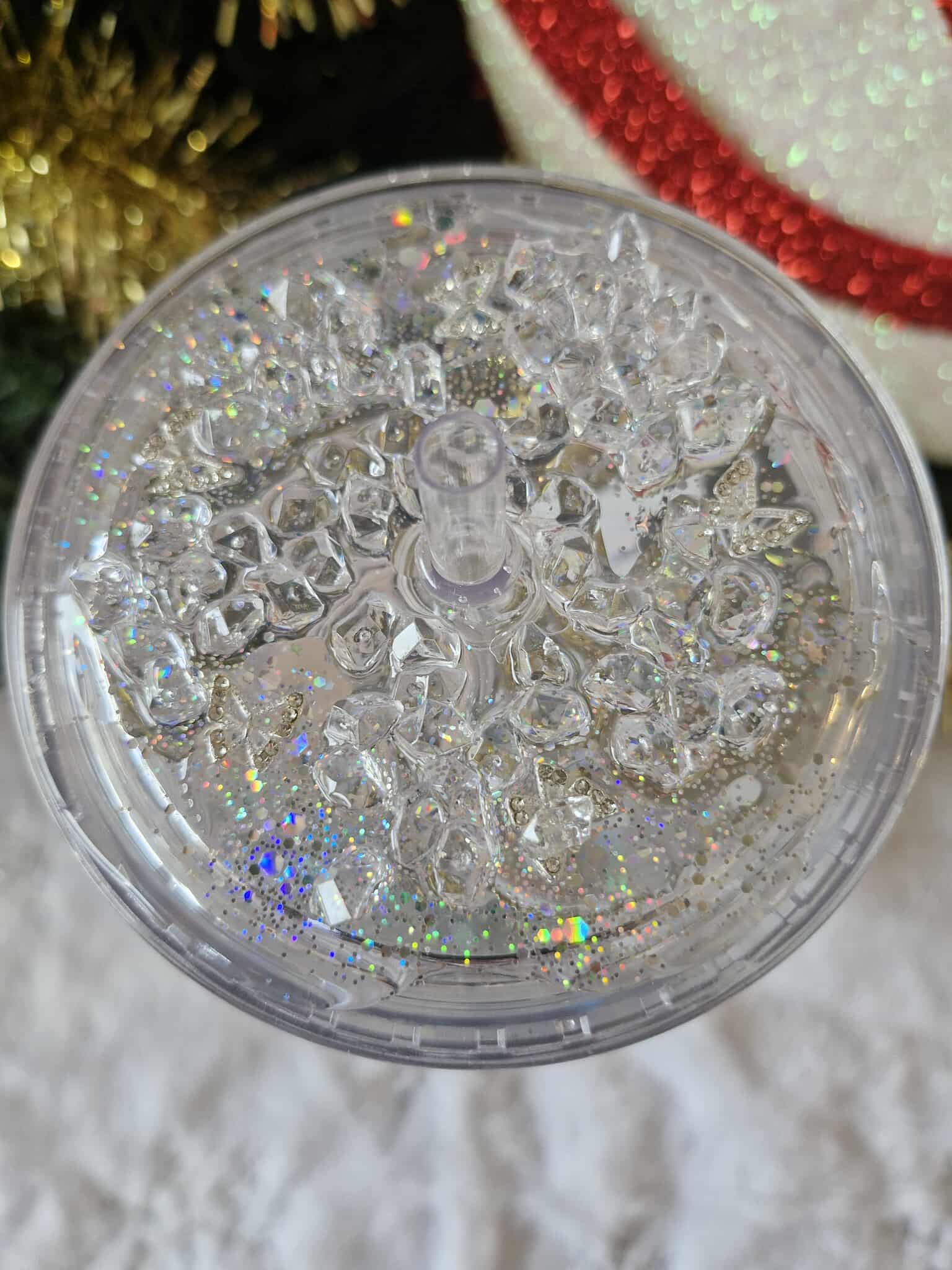 👑✨ Grand Tumbler 700 ml – Princesse Rose & Paillettes