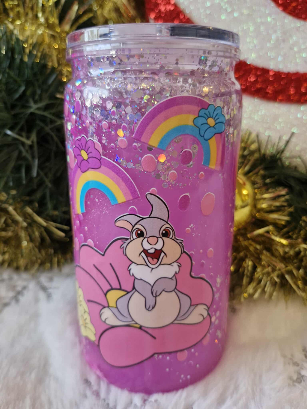 🌼🦌 Tumbler 470 ml – Bambi Kawaii dans la Forêt Enchantée ✨